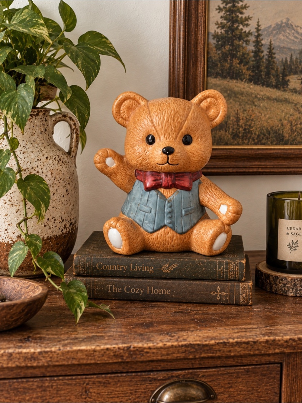 Vintage Brown Teddy Bear Light